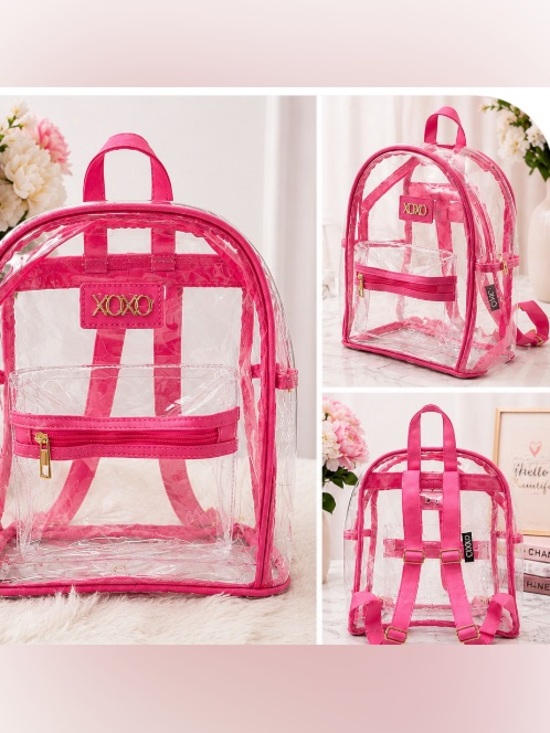 XOXO Other - XOXO Hot Pink Clear Backpack